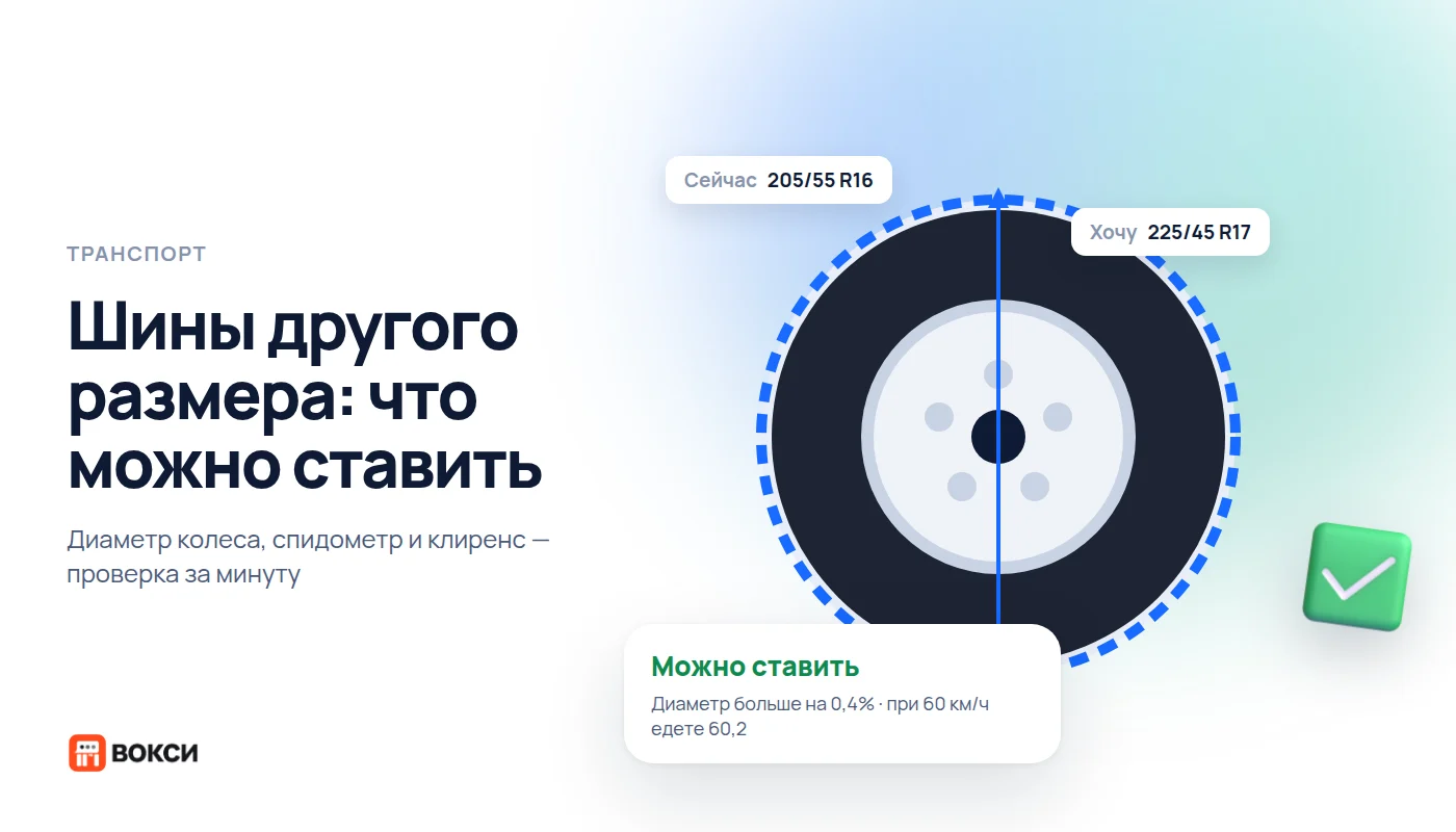 Шины другого размера: что можно ставить и как не обмануть спидометр