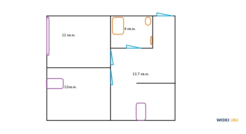 2-комн. квартира, 42 м², 4/4 эт.