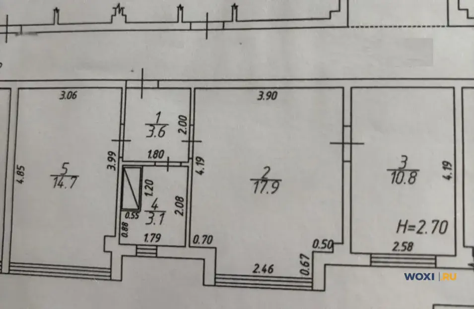 2-комн. квартира, 53 м², 2/6 эт.