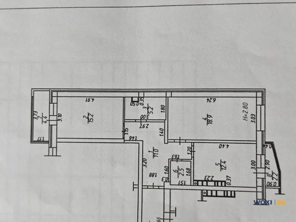 2-комн. квартира, 72 м², 5/5 эт.