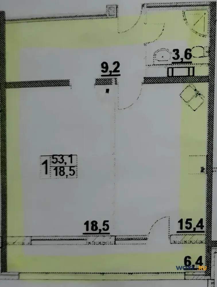 1-комн. квартира, 53 м², 16/17 эт.