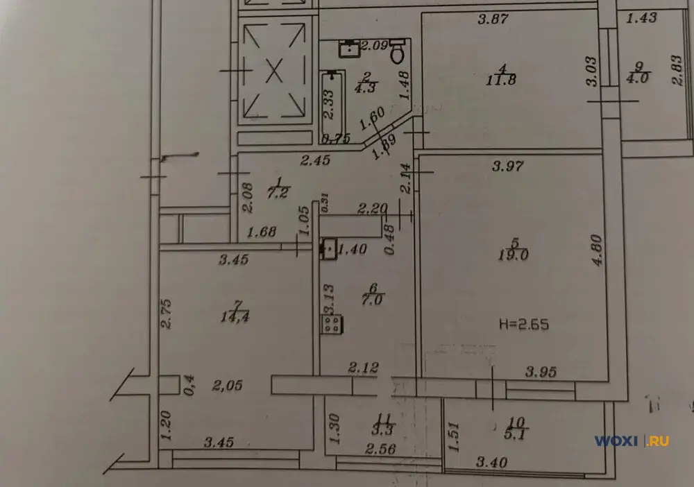 3-комн. квартира, 76 м², 5/12 эт.