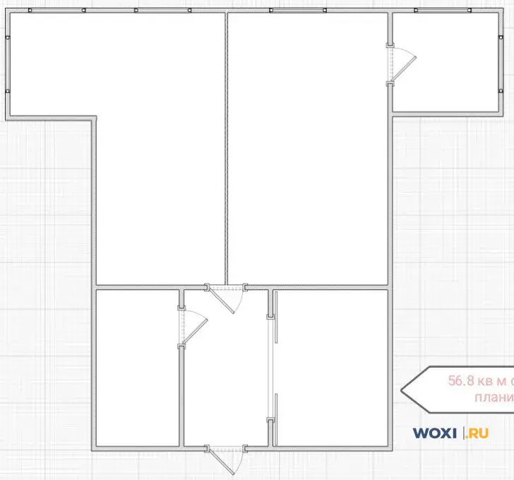 1-комн. квартира, 57 м², 1/12 эт.