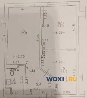 2-комн. квартира, 50 м², 1/6 эт.