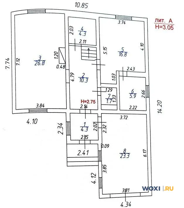 Дом 156 м² на участке 5 сот.