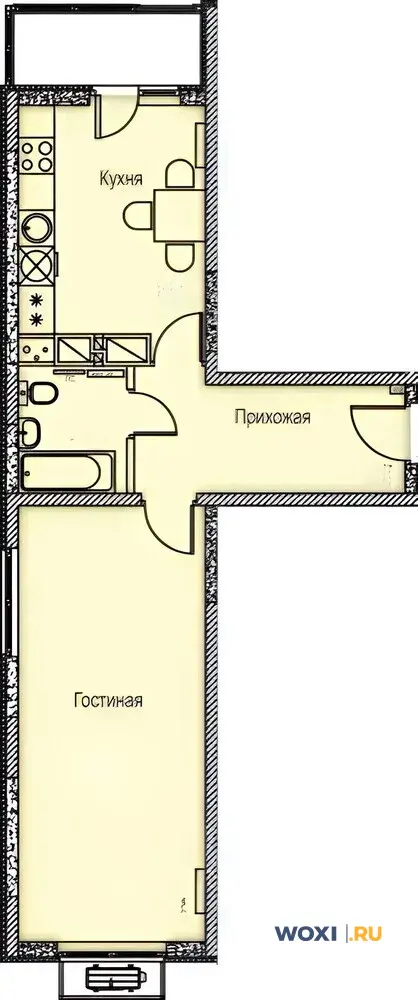 1-комн. квартира, 48 м², 4/13 эт.
