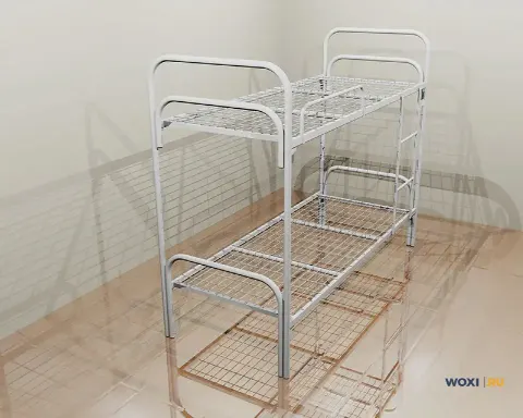 Высокого качества кровати металлические с ДСП спинками