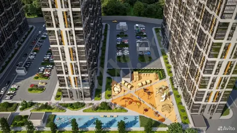 3 комн., 63,7 м², 21 этаж из 24