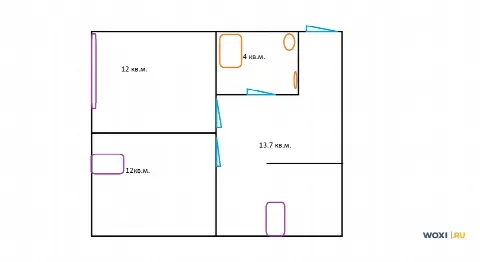 2-комн. квартира, 42 м², 4/4 эт.