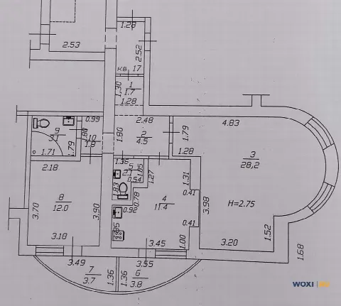 2-комн. квартира, 65 м², 5/5 эт.