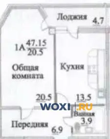 1-комн. квартира, 48 м², 4/9 эт.