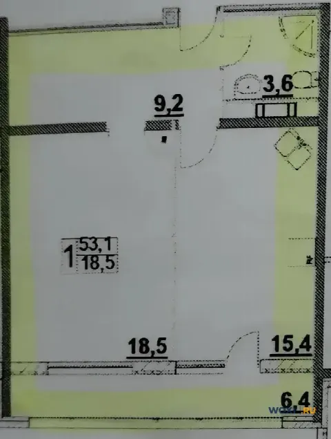 1-комн. квартира, 53 м², 16/17 эт.