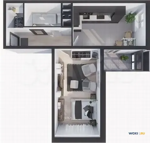 1-комн. квартира, 45 м², 9/17 эт.