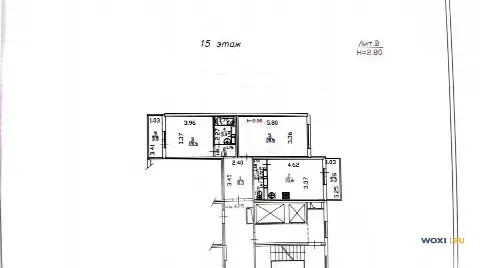 2-комн. квартира, 65 м², 15/16 эт.