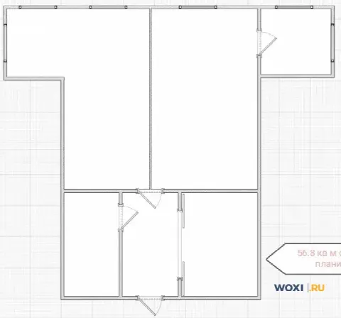 1-комн. квартира, 57 м², 1/12 эт.