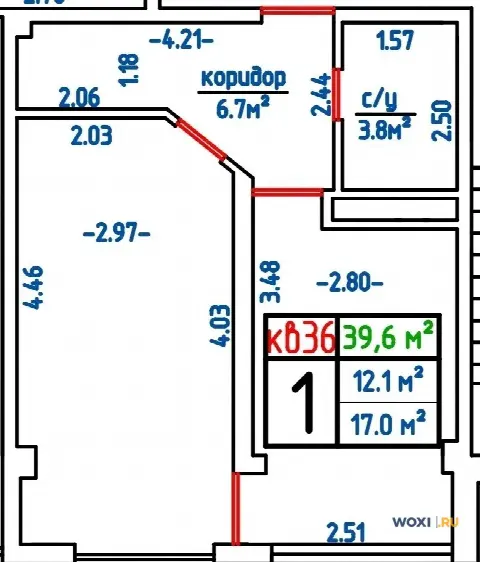 1-комн. квартира, 40 м², 2/3 эт.