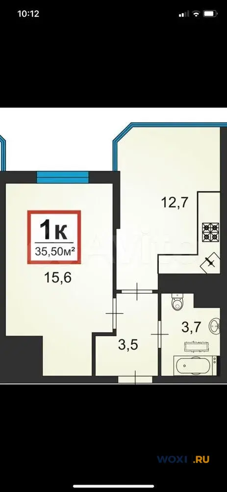 1-комн. квартира, 36 м², 5/16 эт.