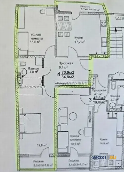 2-комн. квартира, 75 м², 10/10 эт.