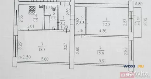 3-комн. квартира, 64 м², 4/5 эт.