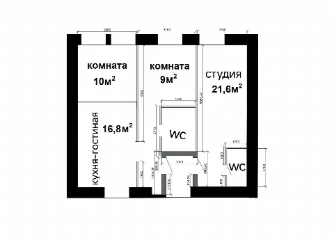 3-комн. квартира, 70,3 м², 4/4 эт.
