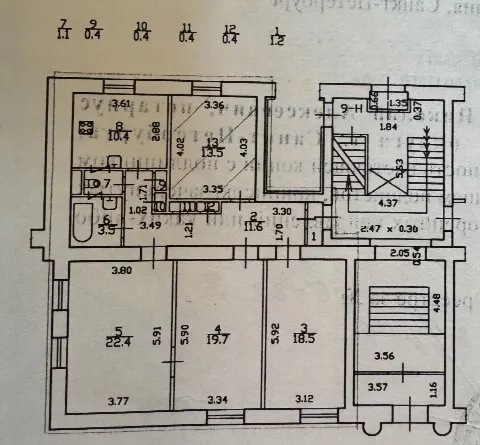 Комната 13,5 м² в 4-комн. квартире, 1/5 эт.