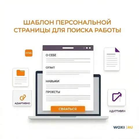 Шаблон персональной страницы для поиска работы