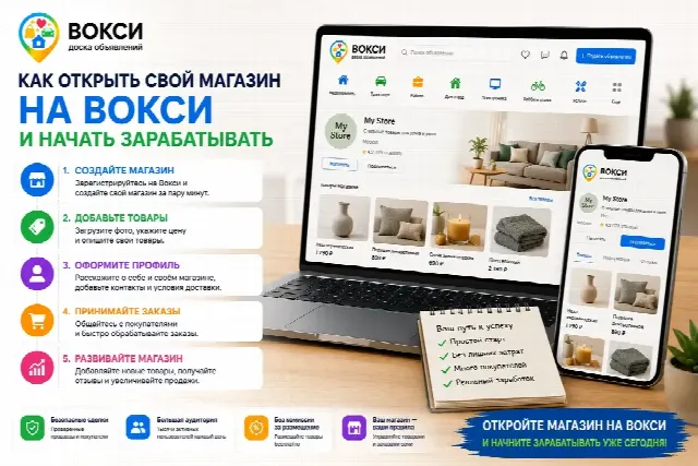 Как открыть свой магазин на Вокси и начать продавать онлайн?